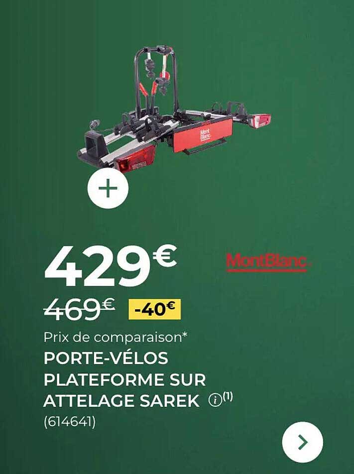 PORTE-VÉLOS PLATEFORME SUR ATTELAGE SAREK (614641)
