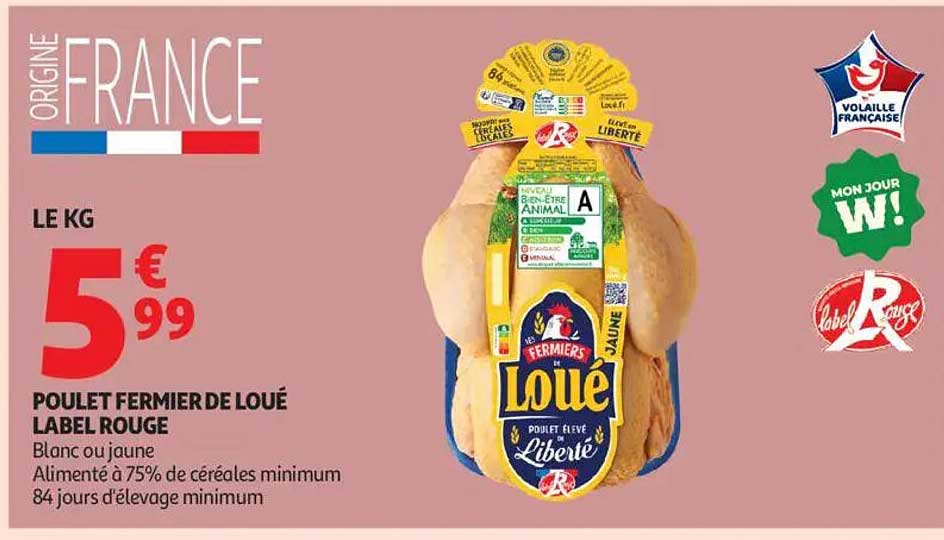 POULET FERMIER DE LOUE LABEL ROUGE