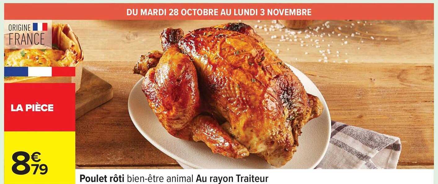 Poulet rôti bien-être animal Au rayon Traiteur