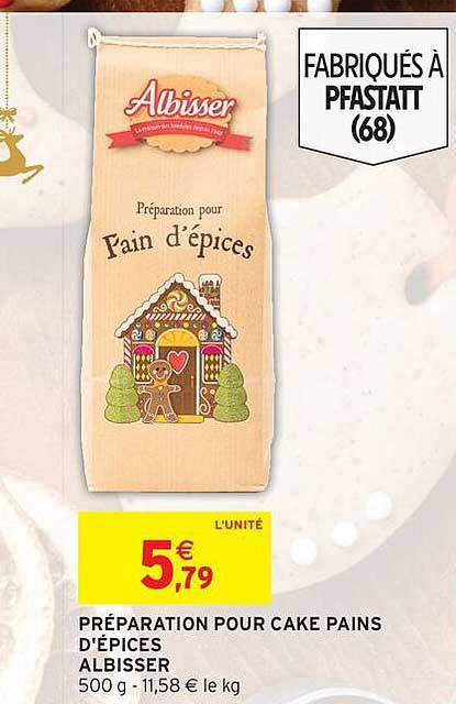 PRÉPARATION POUR CAKE PAINS D'ÉPICES ALBISSER