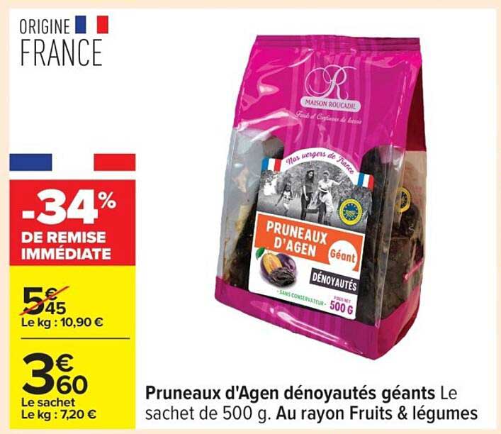 Pruneaux d'Agen dénoyautés géants