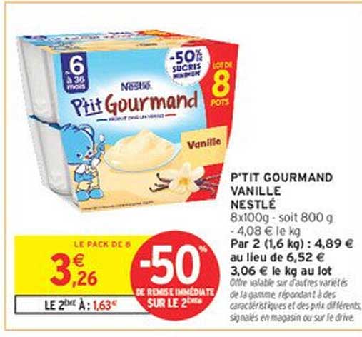 P'TIT GOURMAND VANILLE NESTLÉ