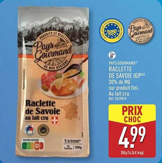 Raclette de Savoie IG(PA) au lait cru