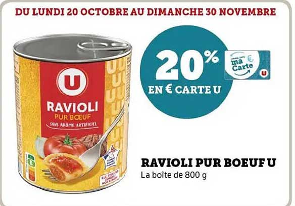 RAVIOLI PUR BOEUF U