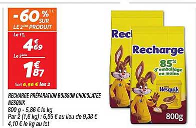 RECHARGE PRÉPARATION BOISSON CHOCOLATÉE NESQUIK