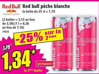 Red Bull pêche blanche