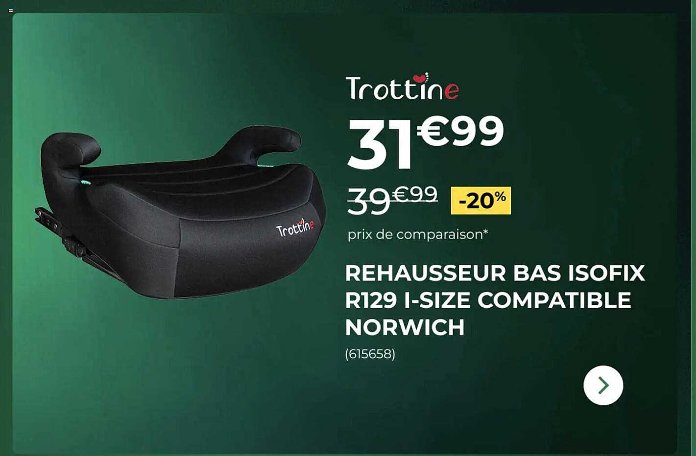 REHAUSSEUR BAS ISOFIX R129 I-SIZE COMPATIBLE NORWICH