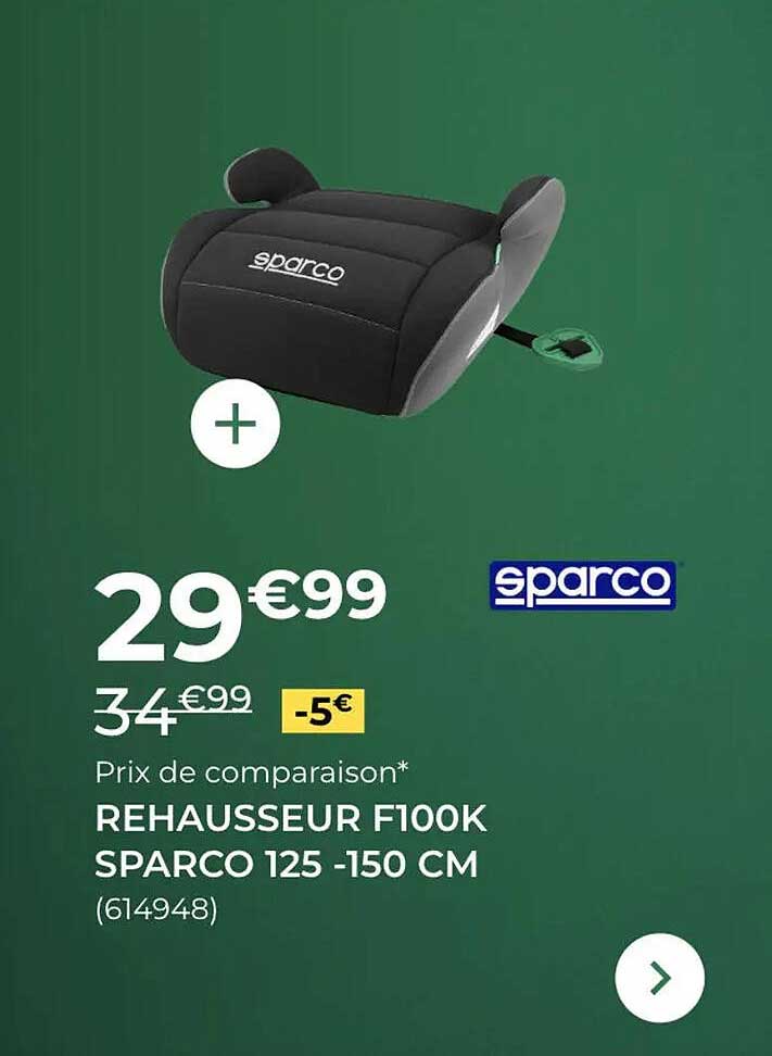 REHAUSSEUR F100K SPARCO 125 -150 CM