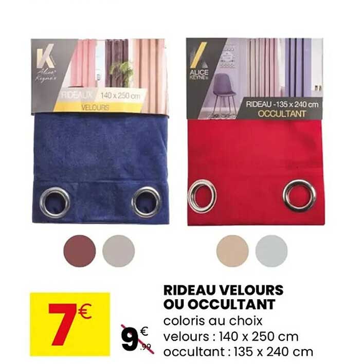 RIDEAU VELOURS OU OCCULTANT