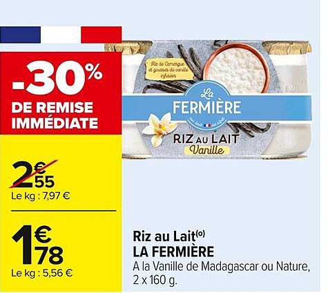 Riz au Lait(o) LA FERMIÈRE
