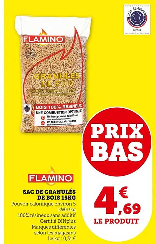 SAC DE GRANULÉS DE BOIS 15KG