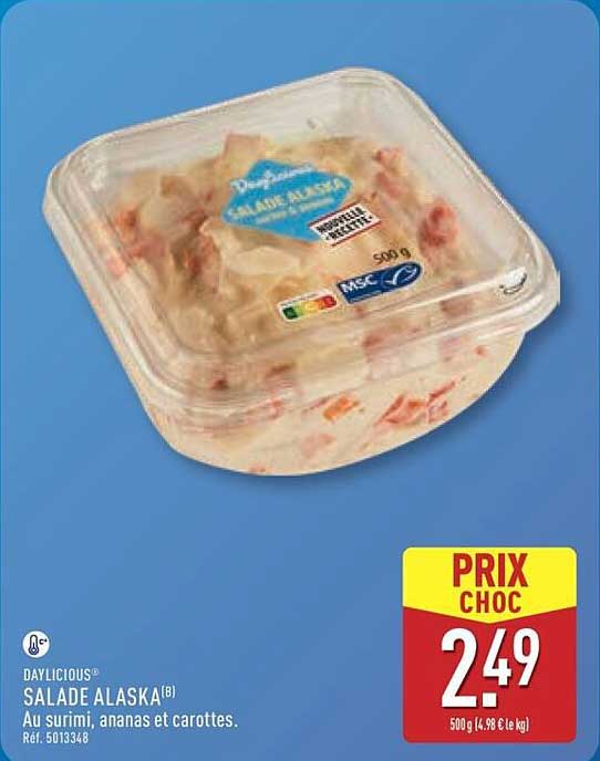 SALAD ALASKA® Au surimi, ananas et carottes.