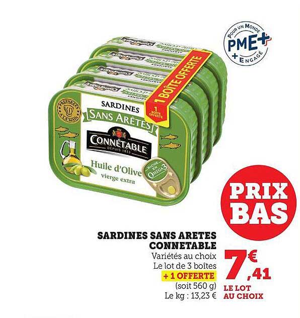 SARDINES SANS ARETES CONNETABLE