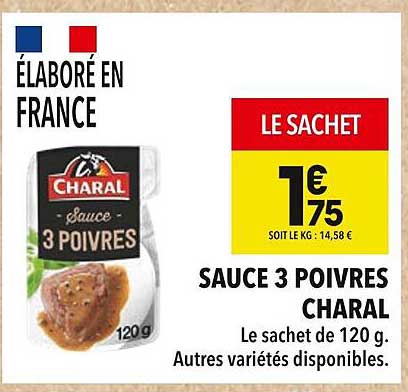 SAUCE 3 POIVRES CHARAL