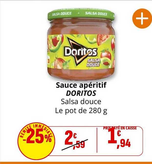 Sauce apéritif DORITOS Salsa douce Le pot de 280 g