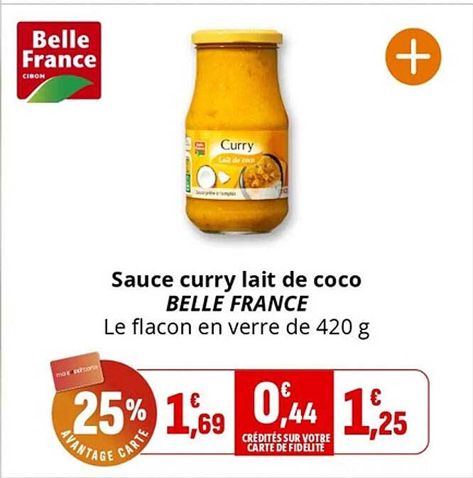 Sauce curry lait de coco BELLE FRANCE