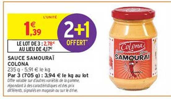 SAUCE SAMOURAÏ COLONA