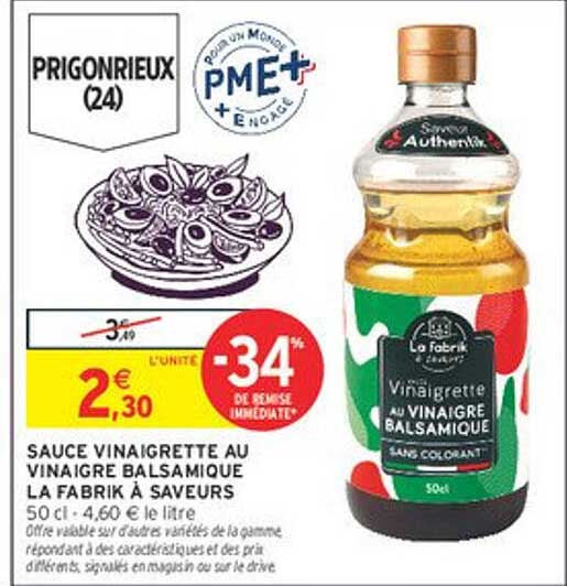 SAUCE VINAGRETTE AU VINAIGRE BALSAMIQUE