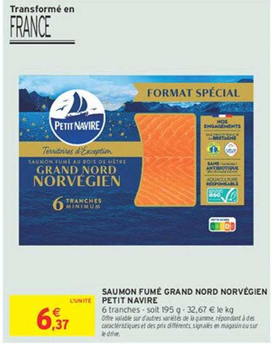 SAUMON FUMÉ GRAND NORD NORVÉGIEN PETIT NAVIRE