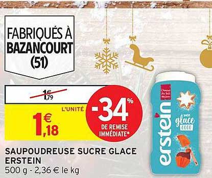 SAUPOUDREUSE SUCRE GLACE ERSTEIN