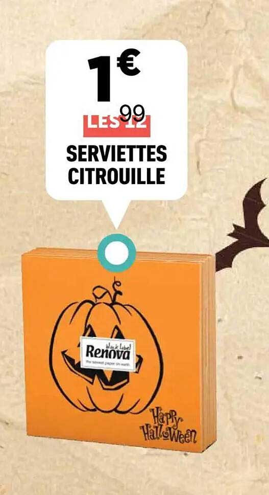 SERVIETTES CITROUILLE