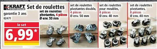 Set de roulettes