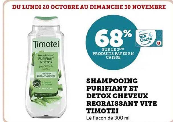 SHAMPOOING PURIFIANT ET DETOX CHEVEUX REGRAISSANT VITE TIMOTEI