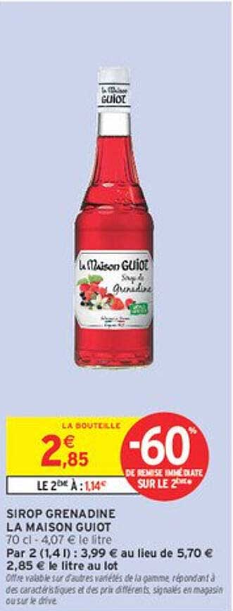 SIROP GRENADE LA MAISON GUIOT