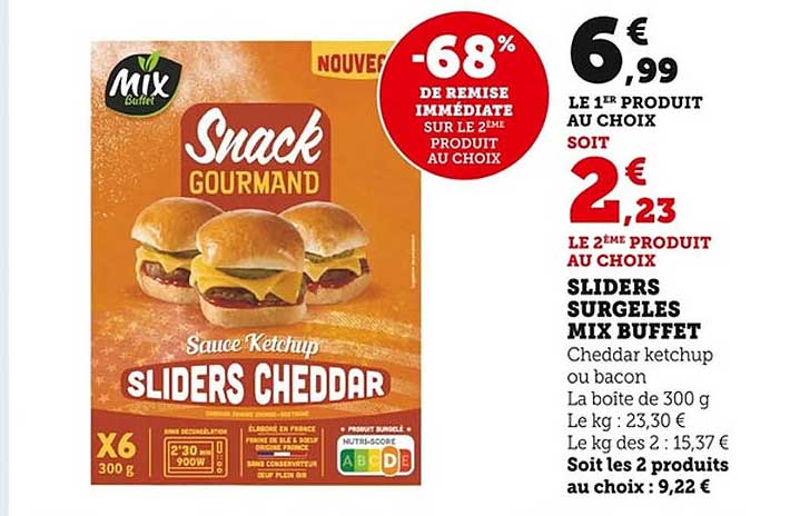 SLIDERS SURGELES MIX BUFFET