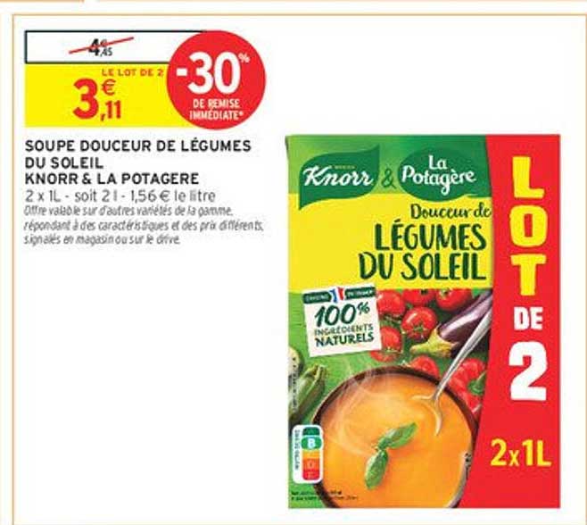 SOUPE DOUCEUR DE LÉGUMES DU SOLEIL