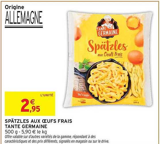SPÄTZLES AUX ŒUFS FRAIS TANTE GERMAINE