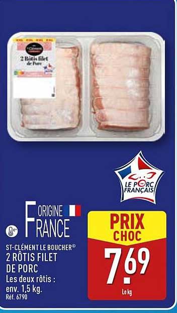 ST-CLÉMENT LE BOUCHER® 2 RÔTIS FILET DE PORC