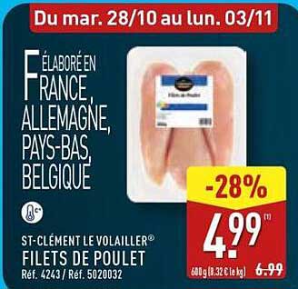 ST-CLÉMENT LE VOLAILLER® FILETS DE POULET