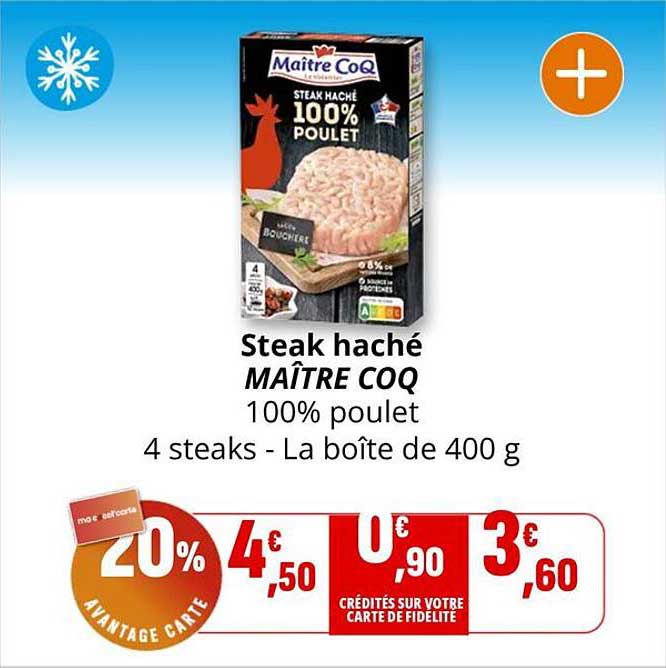 Steak haché MAÎTRE COQ 100% poulet