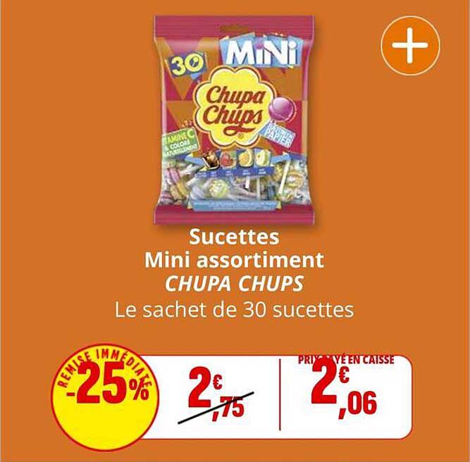 Sucettes Mini assortiment CHUPA CHUPS