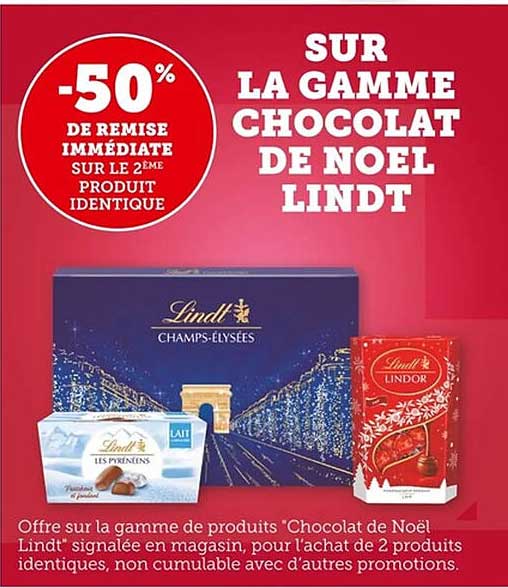 SUR LA GAMME CHOCOLAT DE NOEL LINDT