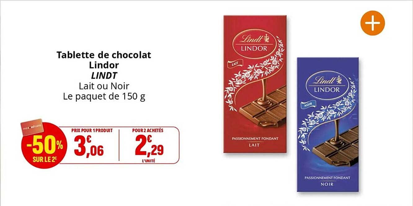 Tablette de chocolat Lindor
