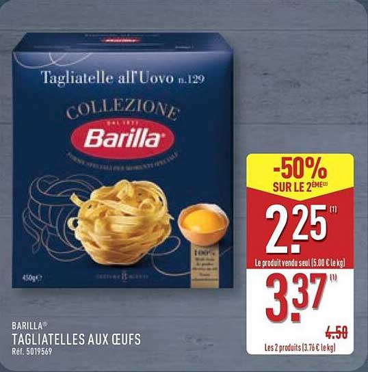 TAGIATELLES AUX ŒUFS BARILLA