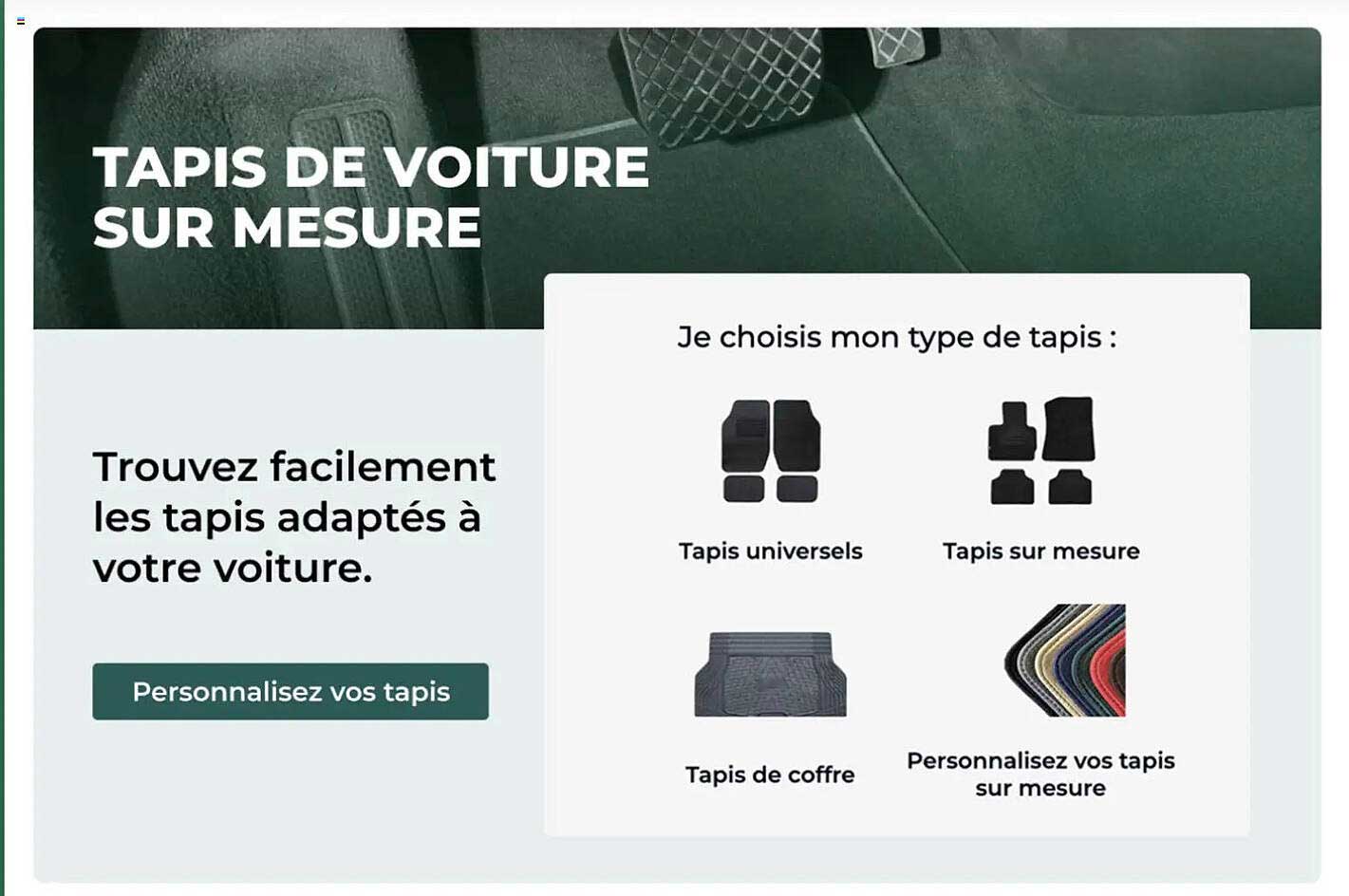 TAPIS DE VOITURE SUR MESURE
