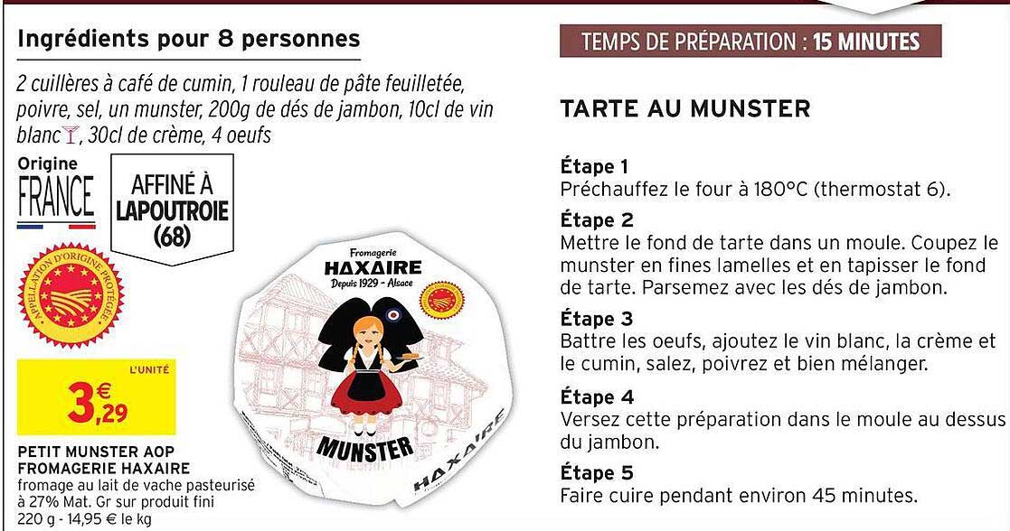 TARTE AU MUNSTER