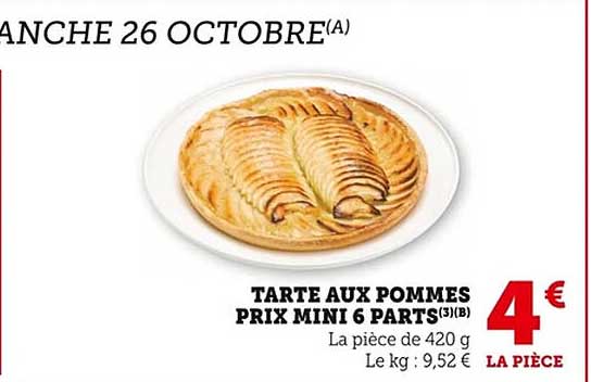 TARTE AUX POMMES PRIX MINI 6 PARTS