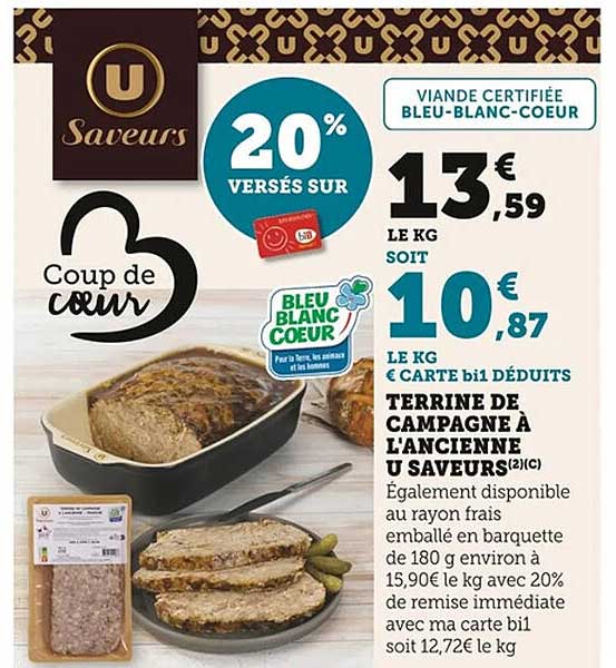 Terrine de campagne à l'ancienne U Saveurs