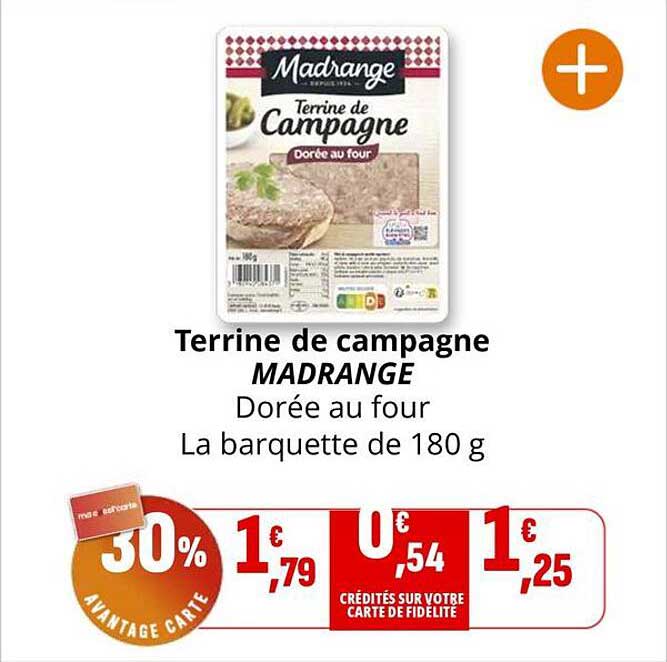 Terrine de campagne MADRANGE Dorée au four