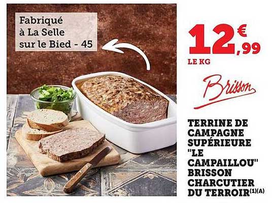 TERRINE DE CAMPAGNE SUPÉRIEURE "LE CAMPAILLOU" BRISSON CHARCUTIER DU TERROIR