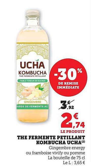 THE FERMENTE PETILLANT KOMBUCHA UCHA