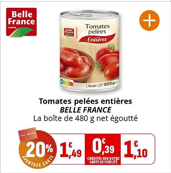 Tomates pelées entières BELLE FRANCE