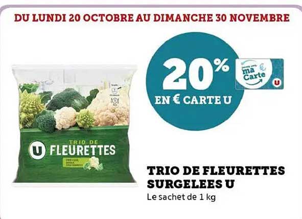 TRIO DE FLEURETTES SURGELEES U