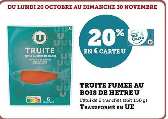 TRUITE FUMEE AU BOIS DE HÊTRE U