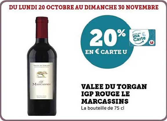 VALEE DU TORGAN IGP ROUGE LE MARCASSINS