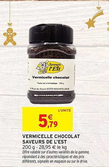 Vermicelle Chocolat Saveurs de l'Est